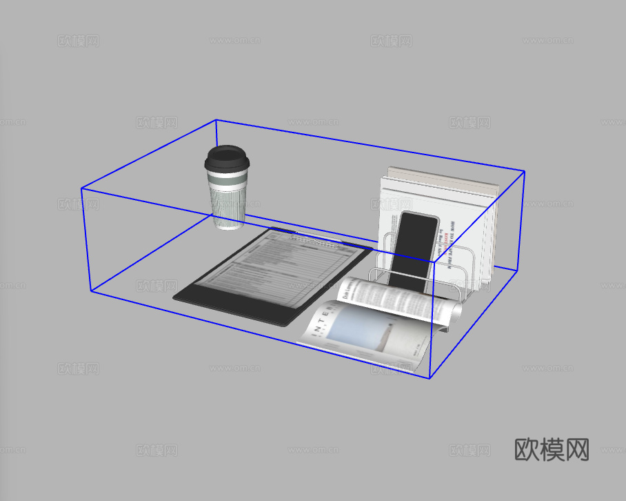 办公用品组合su模型
