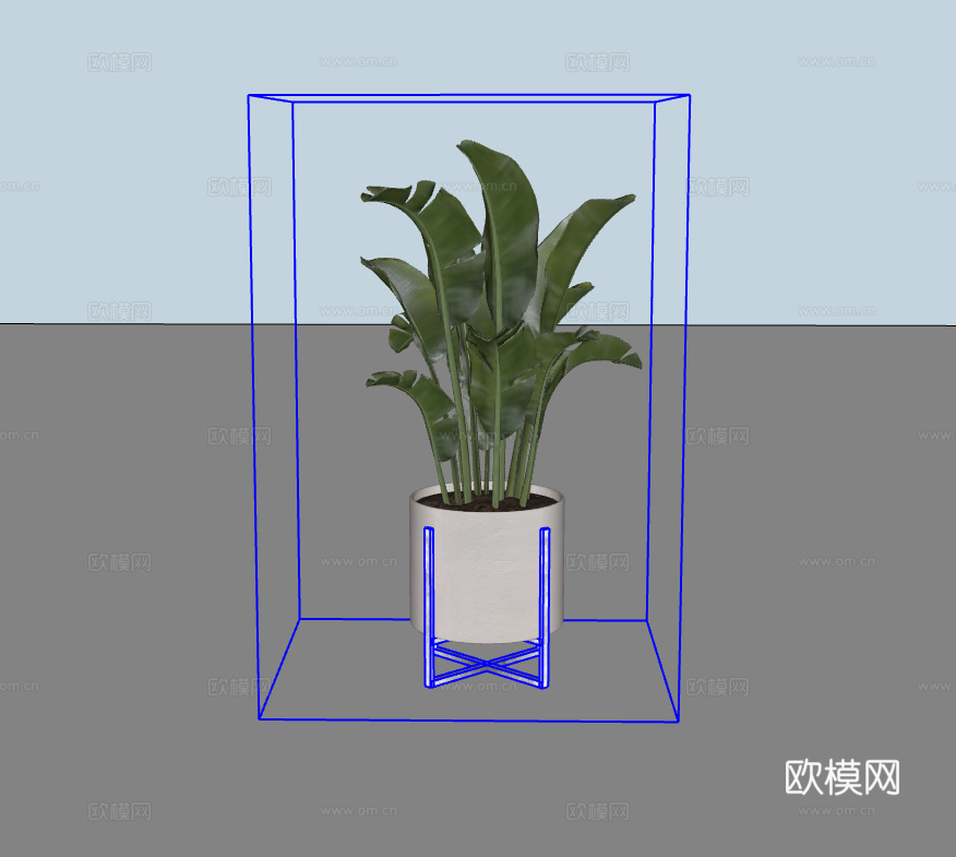 绿植盆栽su模型