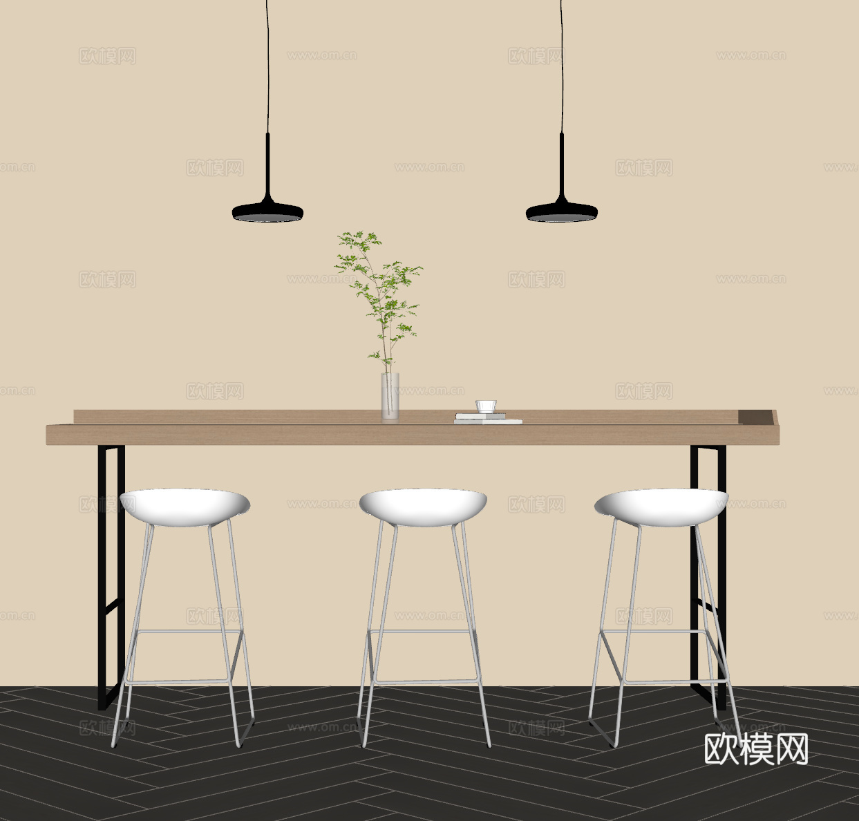 吧台 吧椅su模型