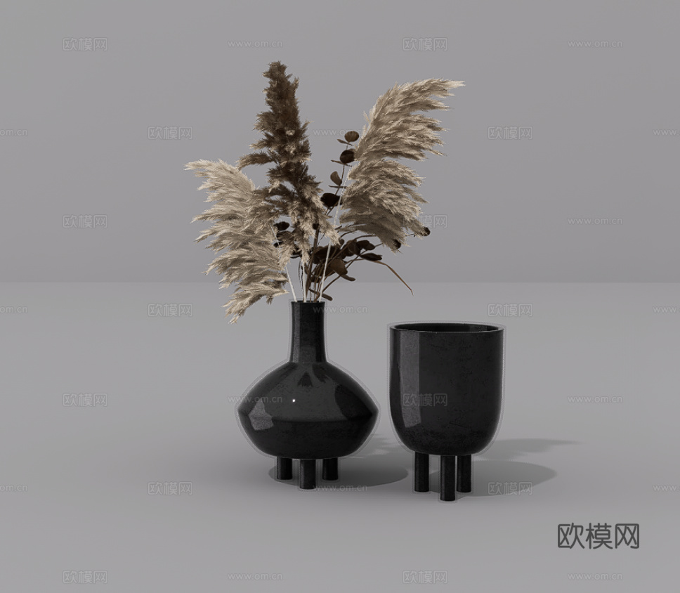 植物摆件su模型