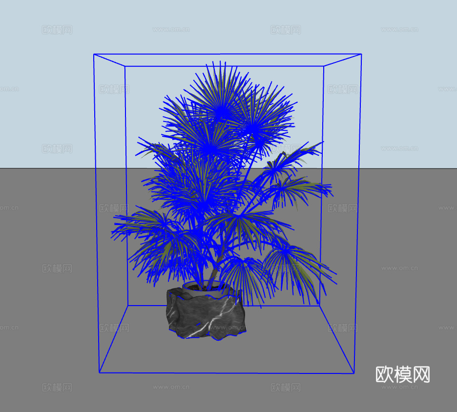 绿植盆栽su模型