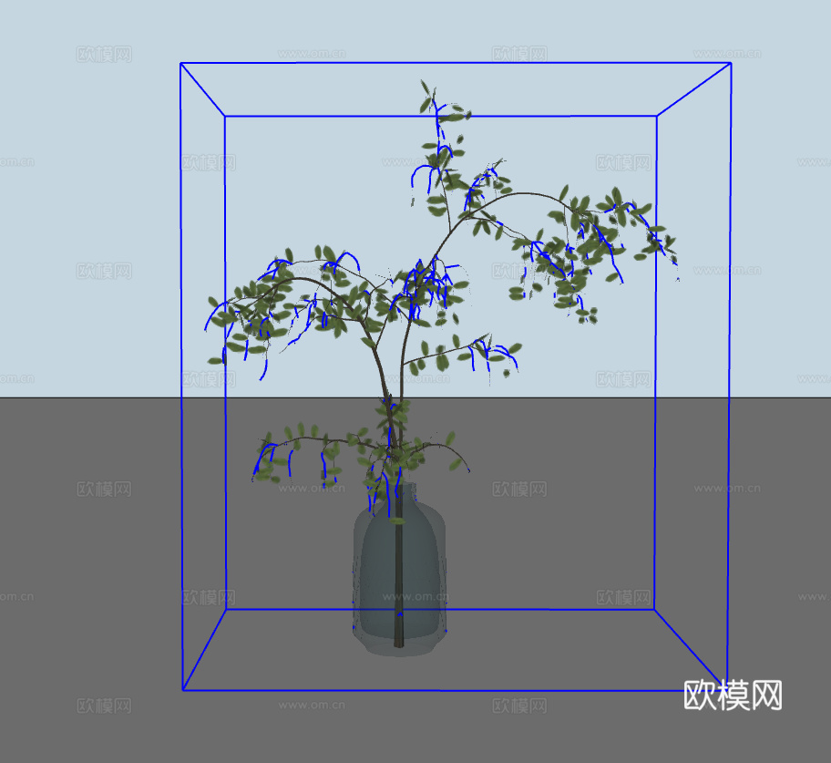 植物摆件su模型
