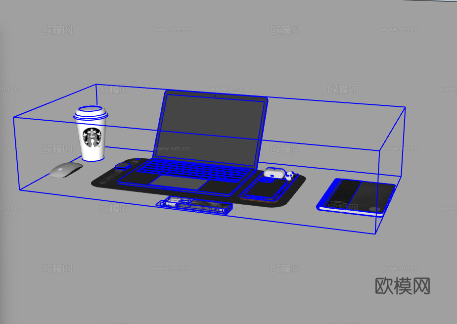 办公用品摆件su模型