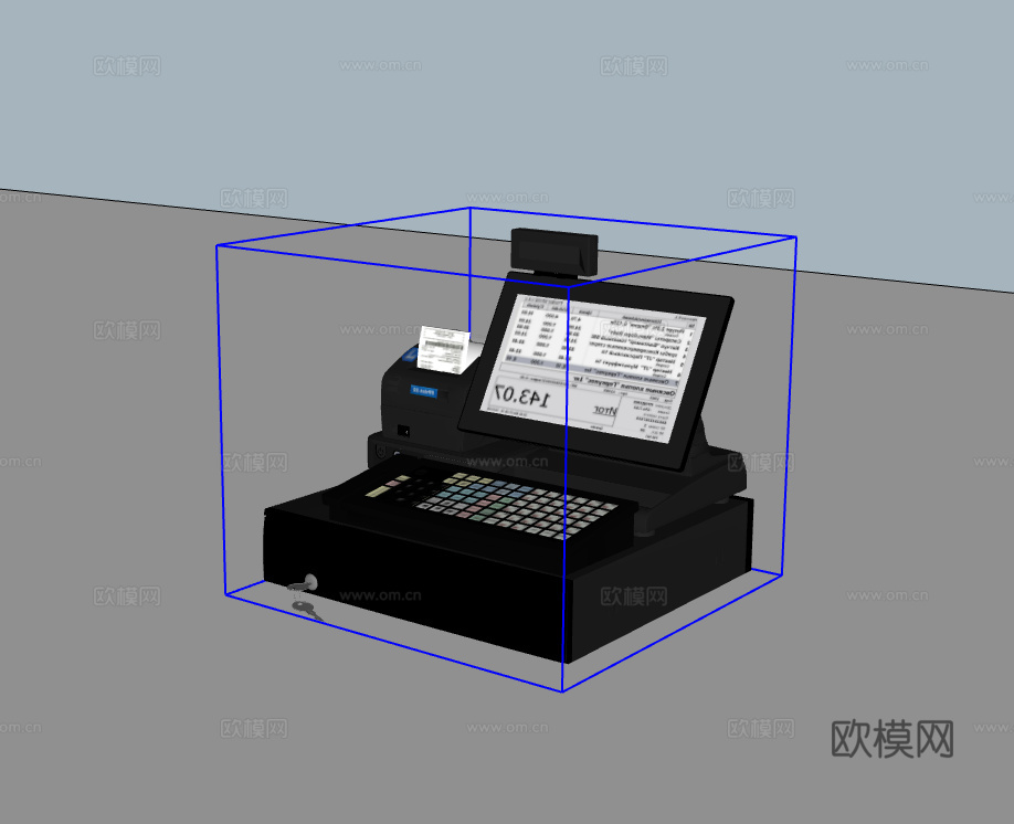 收银台su模型