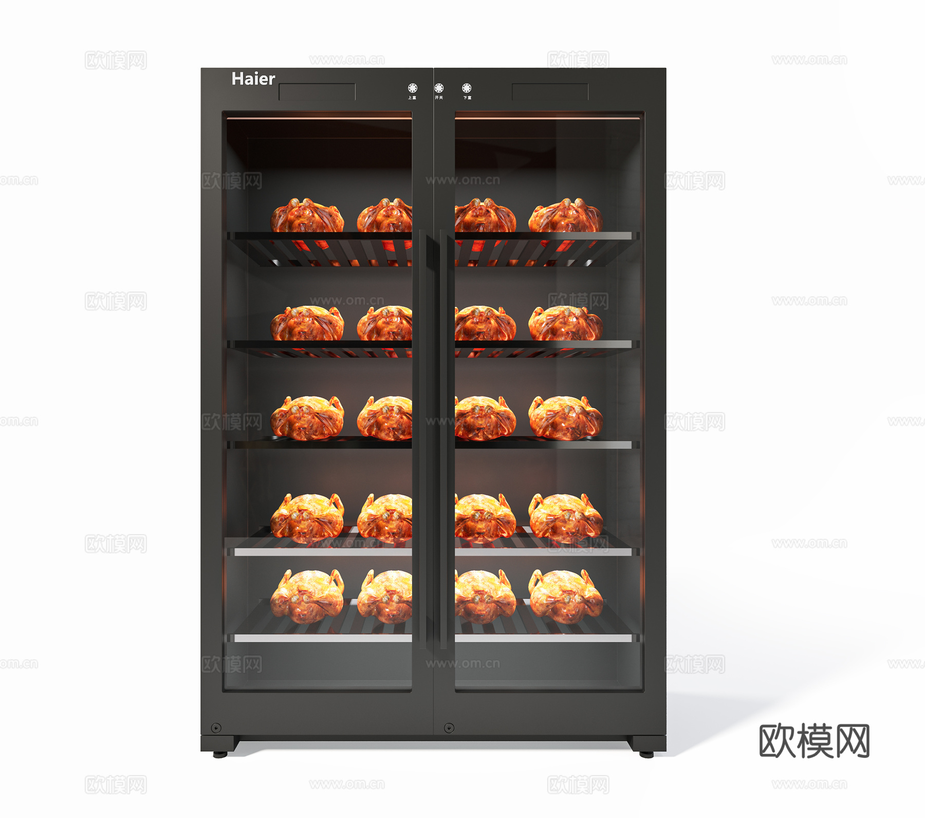保鲜冰箱 烤鸭冰箱 食物柜 肉串柜 保鲜柜 恒温柜su模型