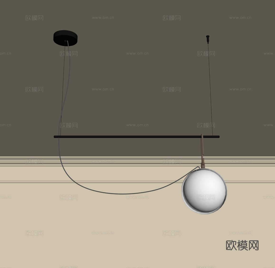 现代吊灯 金属吊灯 艺术吊灯su模型