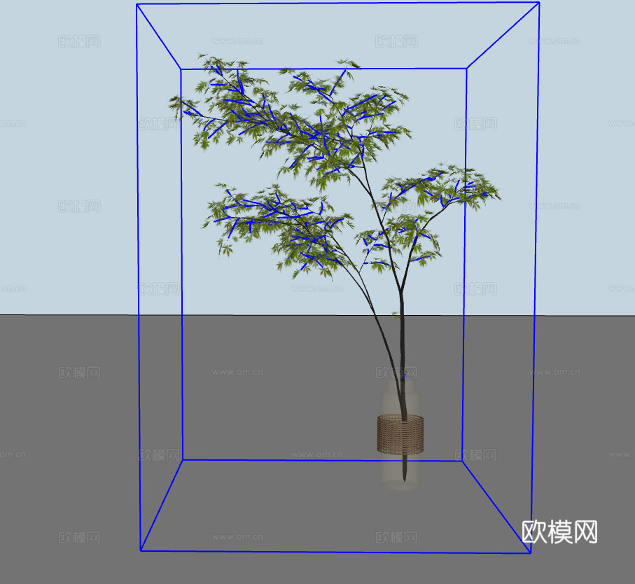 植物摆件su模型