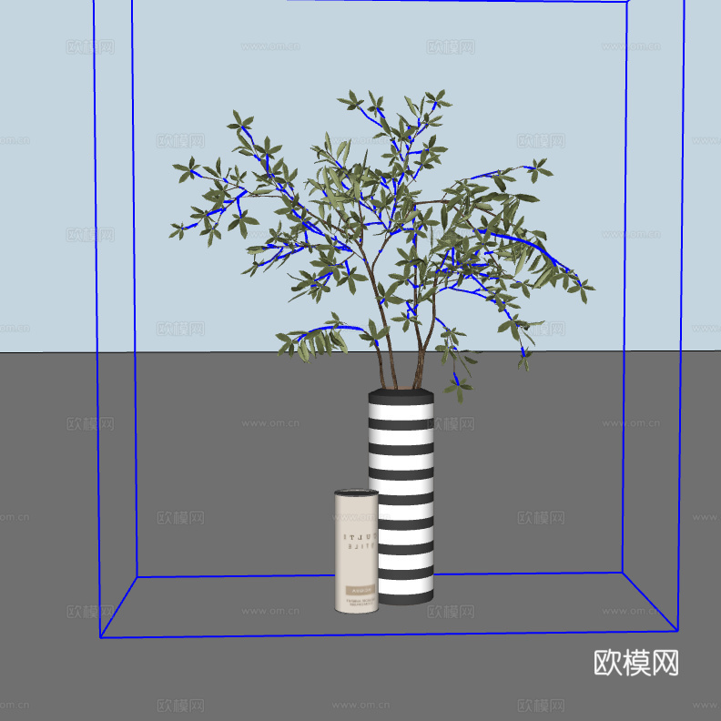 植物摆件su模型