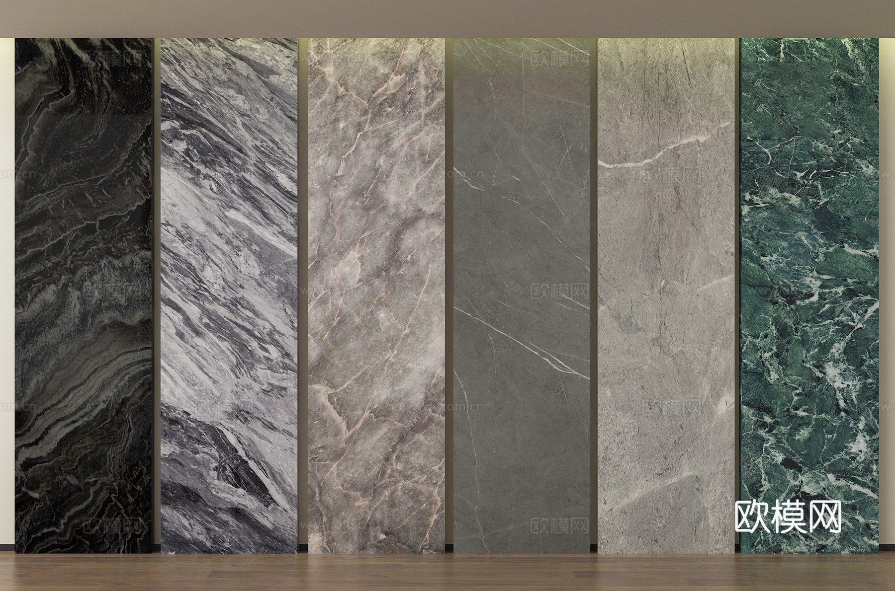 现代大理石纹理瓷砖 背景墙 墙饰板3d模型下载