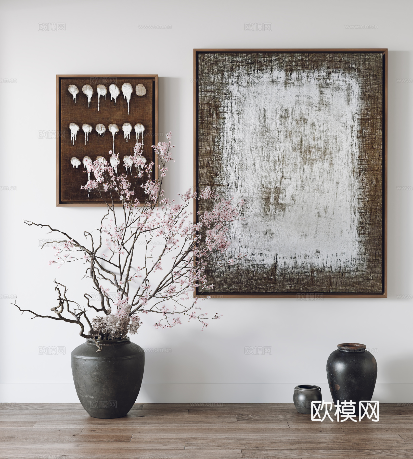 现代挂画 装饰画 摆件3d模型下载