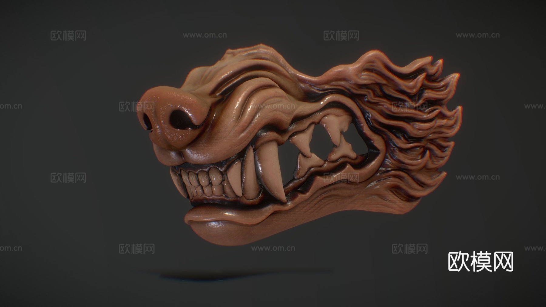 狼面具su模型