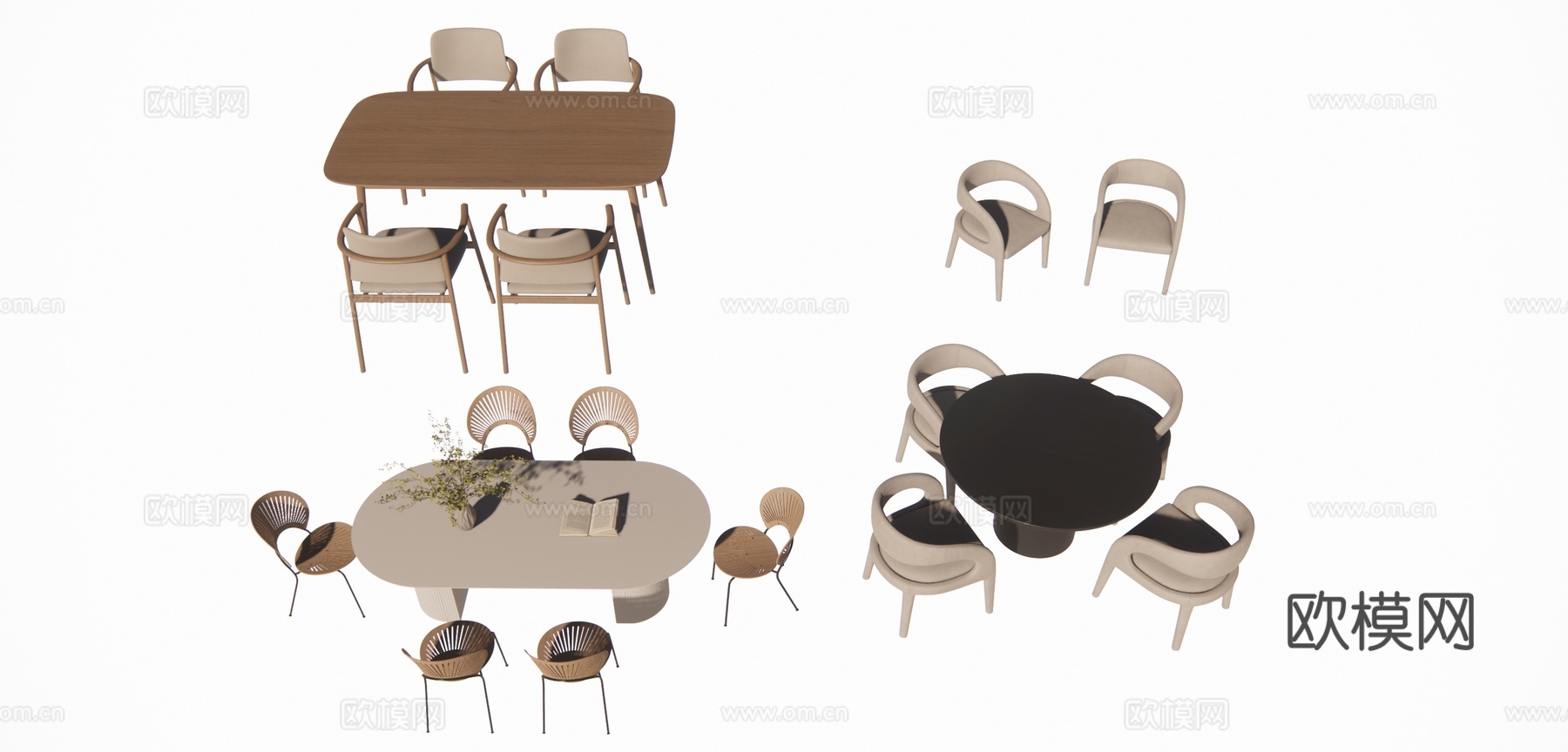 家具 餐桌su模型