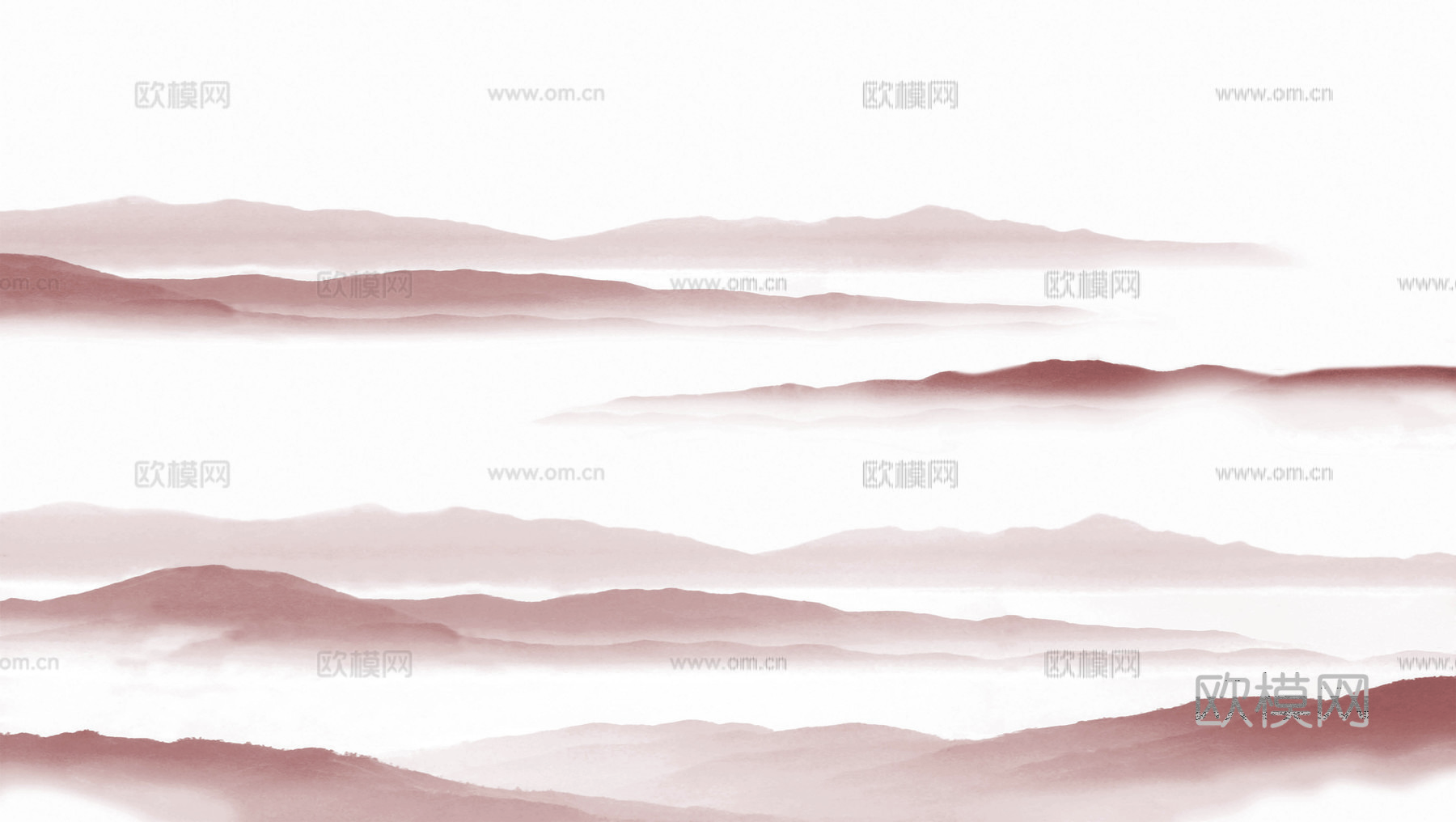 中式水墨山水画