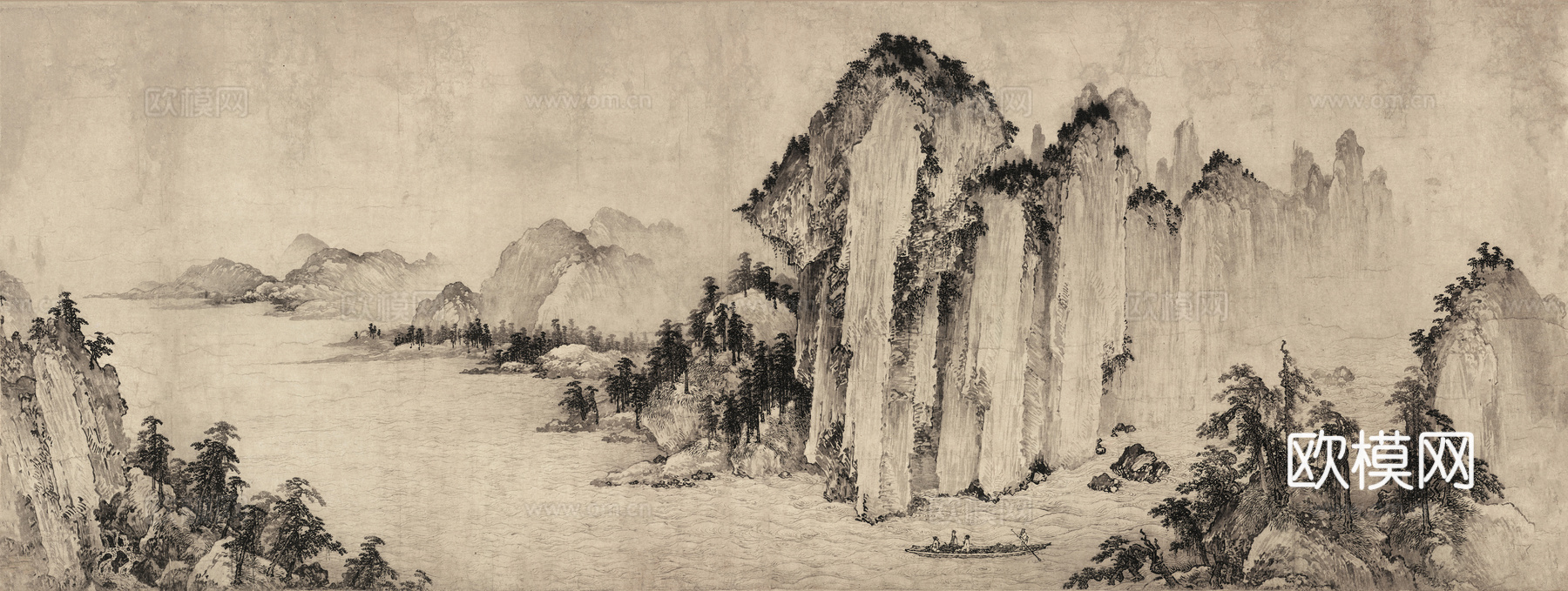 代赤壁山水壁画