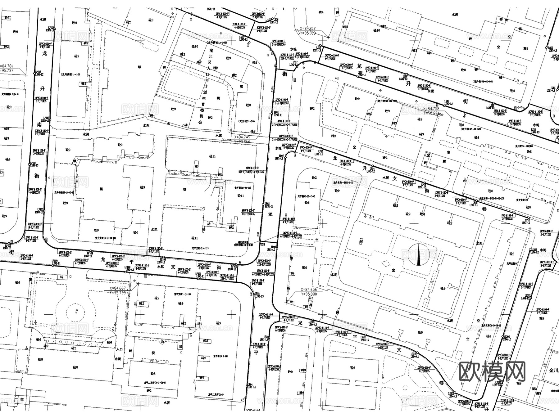 道路照明系统路灯电杆电气工程CAD施工图 50套cad施工图