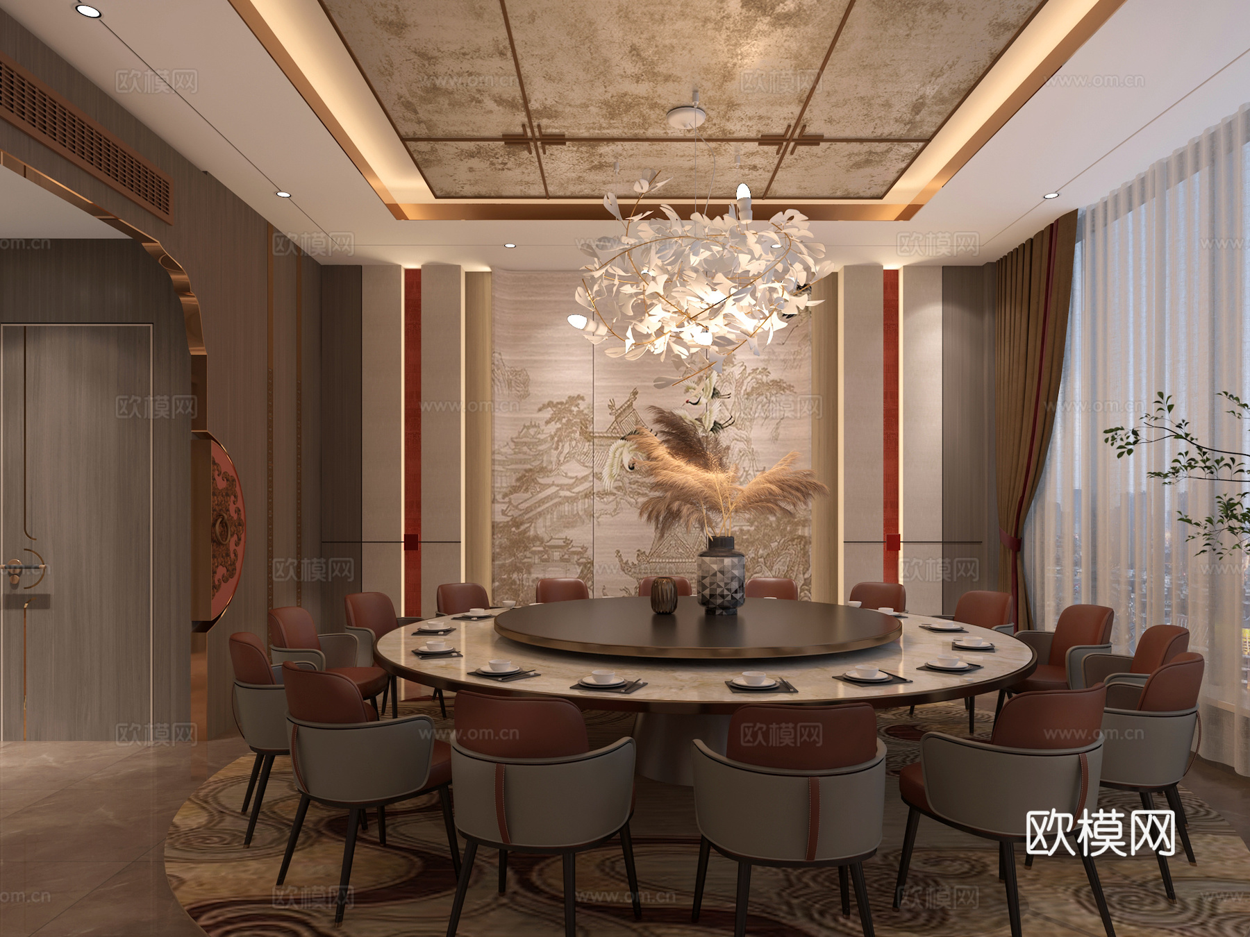 中式/茶餐厅豪包3d模型下载（渲染图2）