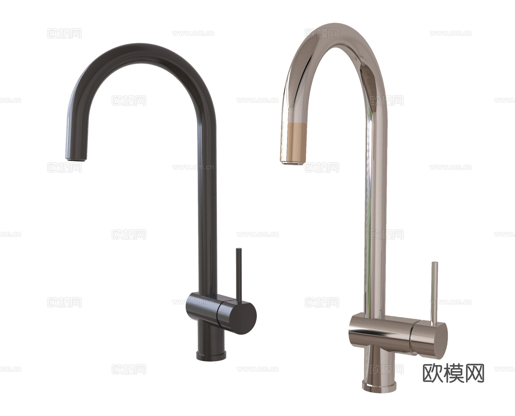 现代水龙头 不锈钢水龙头su模型