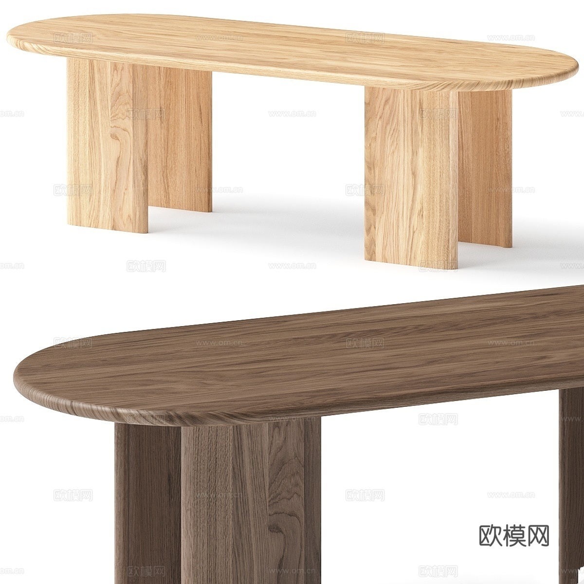 Lulu and Georgia Nausica 椭圆形餐桌3d模型