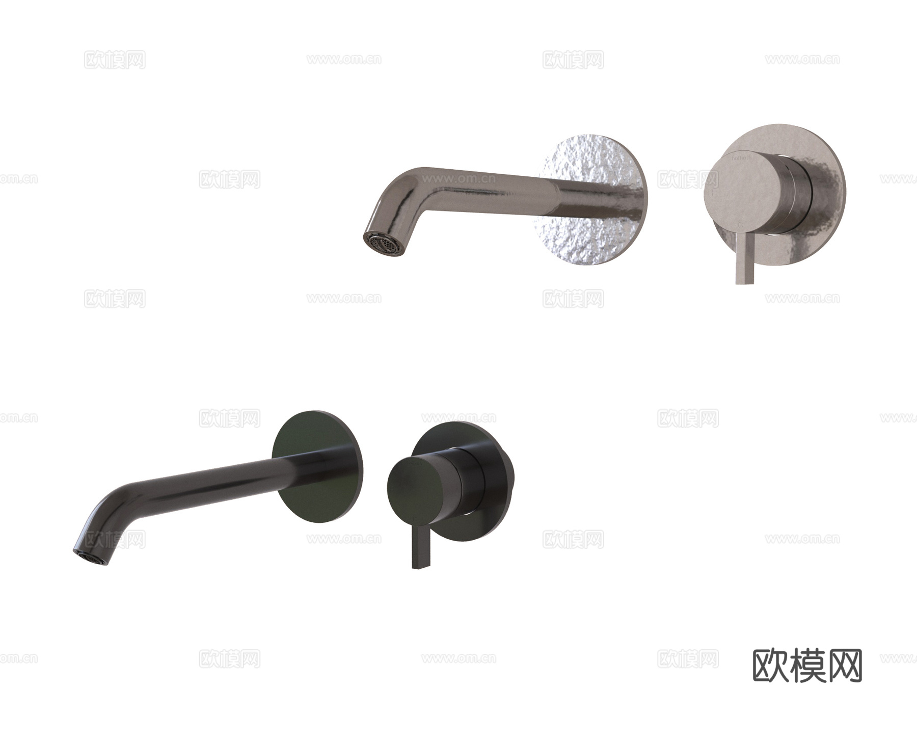 现代水龙头 不锈钢水龙头su模型