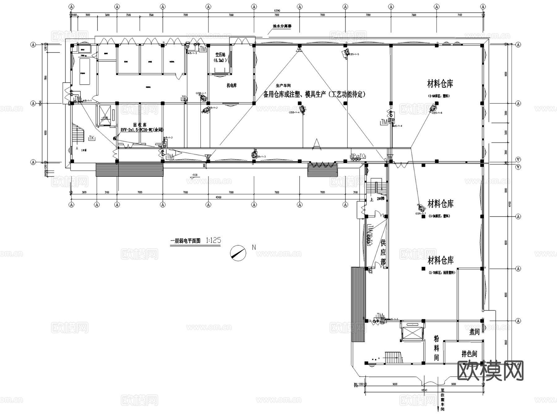 工业园工厂厂房建筑电气照明系统CAD施工图集 270套cad施工图