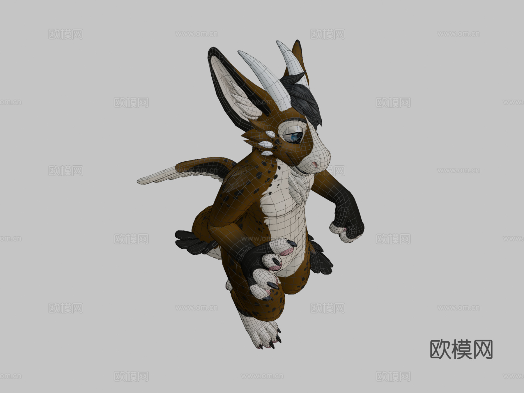 [付费]荷兰天使龙VRChat虚拟形象su模型