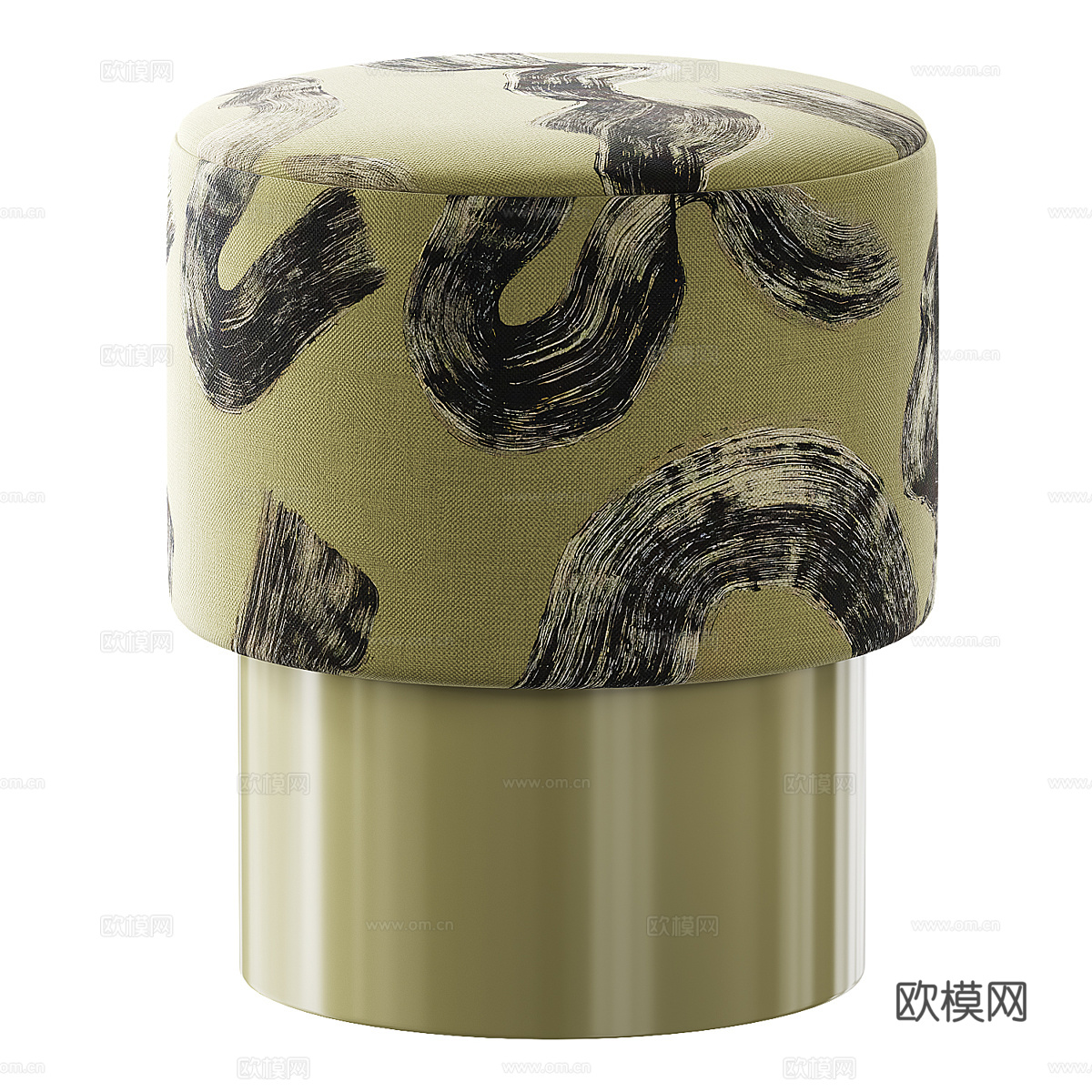 现代Linz pouf凳子3d模型下载（渲染图2）