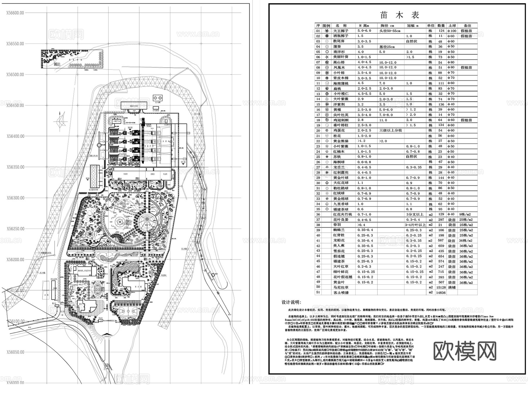 工业园厂区厂房景观绿化设计 CAD图集 98套cad施工图