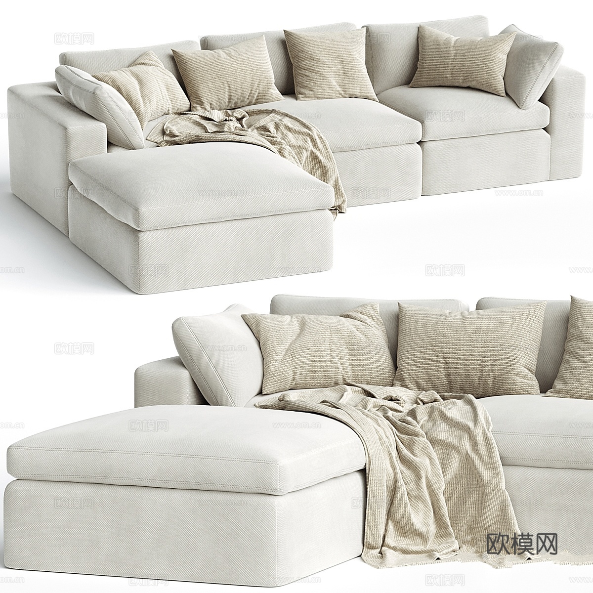 Dream Navy 组合沙发套装 013d模型下载