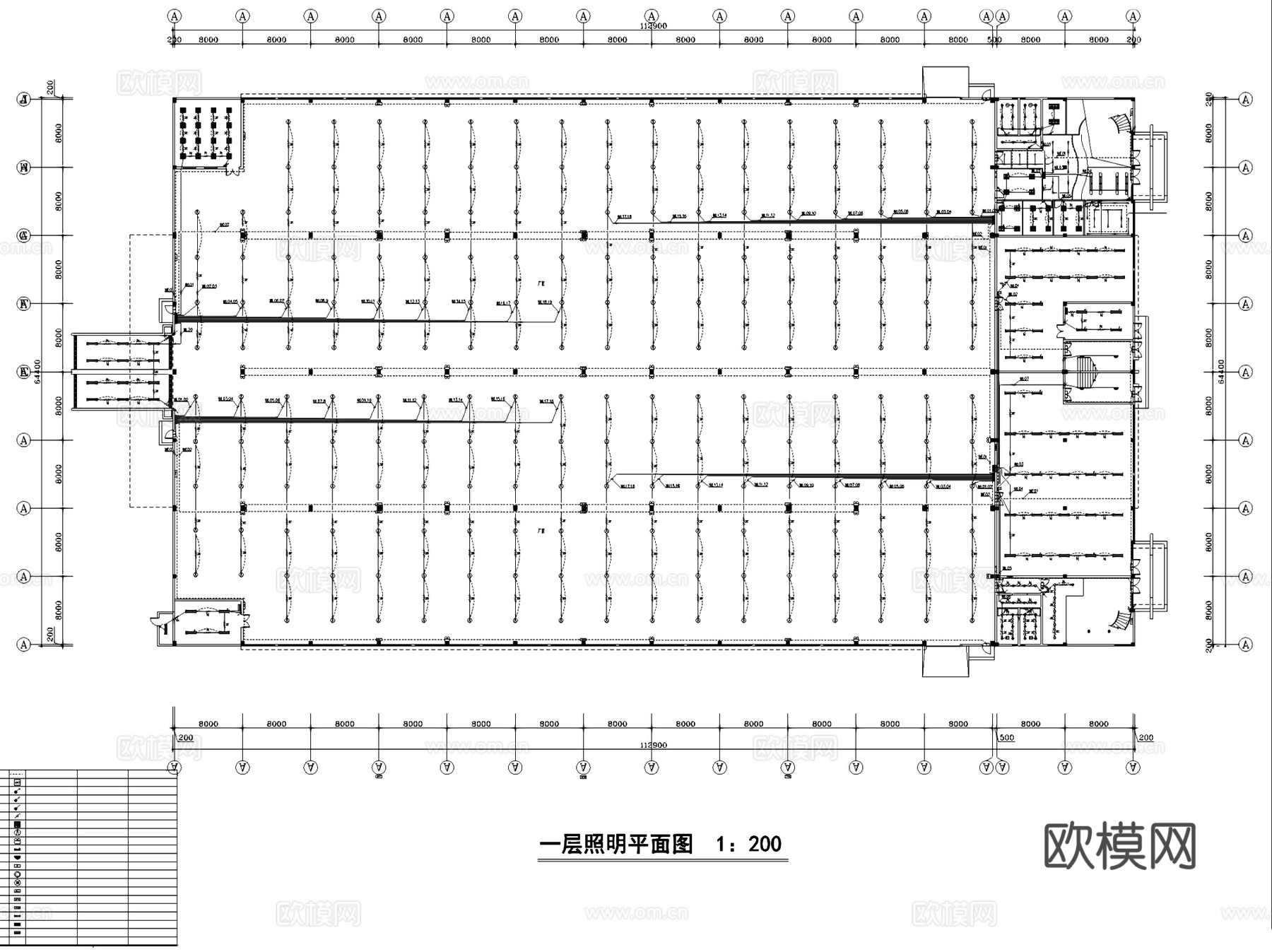 工业园工厂厂房建筑电气照明系统CAD施工图集 270套cad施工图