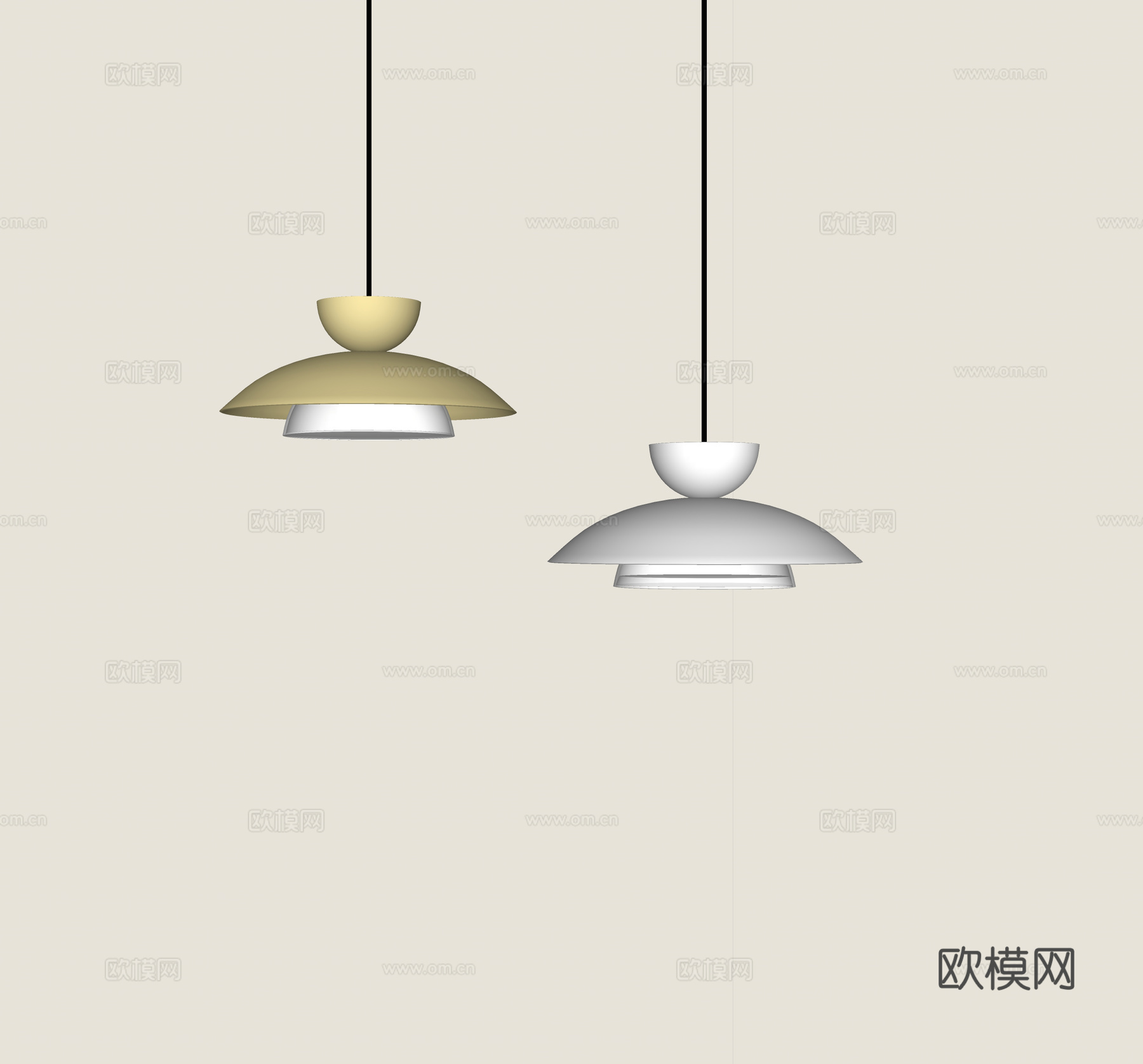 现代简约吊灯su模型