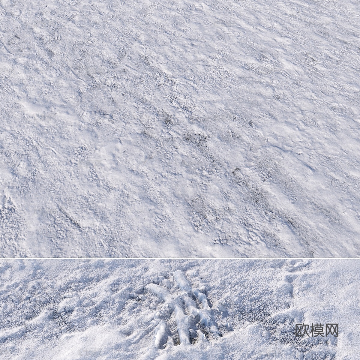 8K 无缝雪花方形材质 033d模型下载