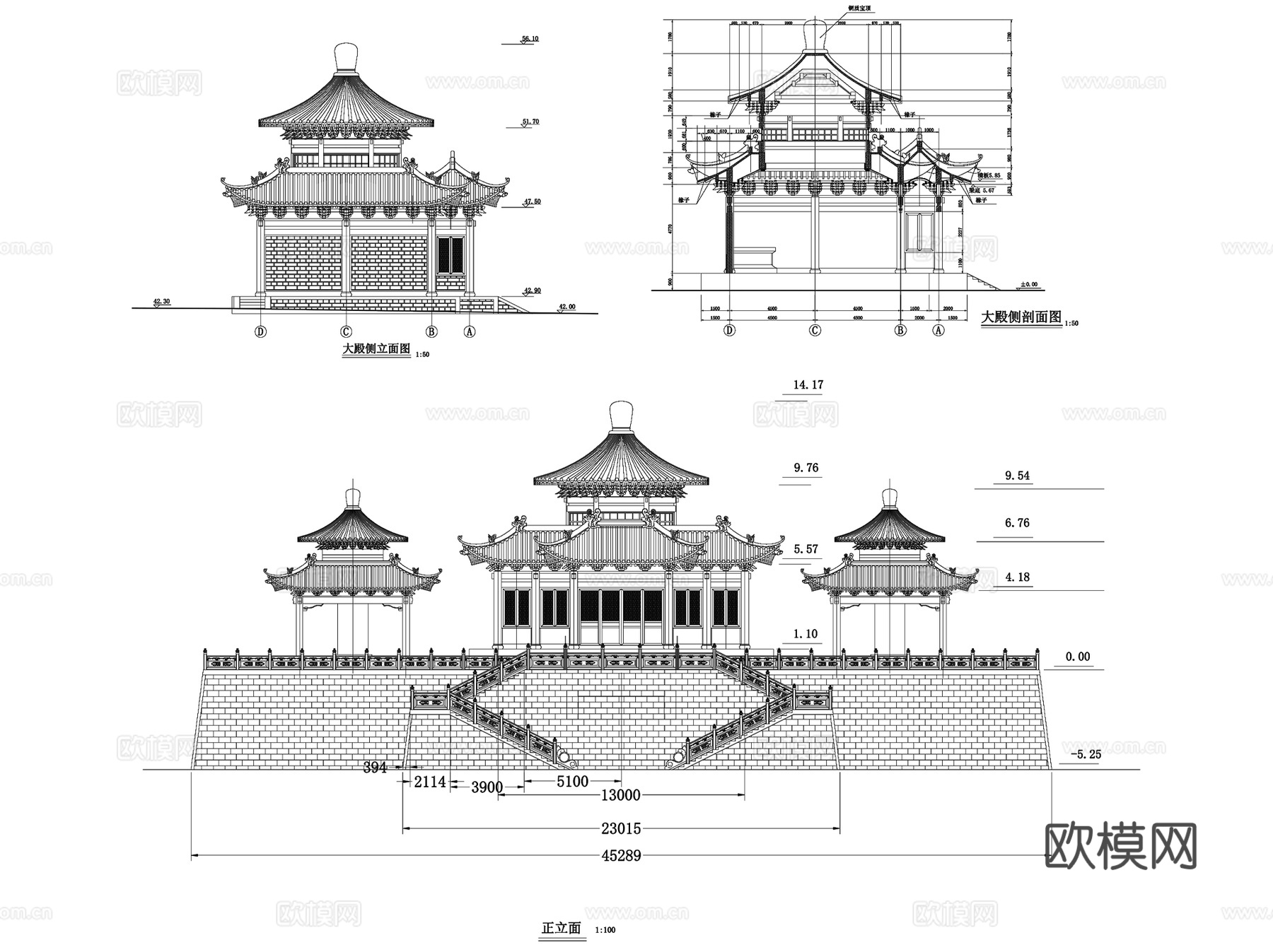 古建园林休闲景观亭CAD施工图详图集 180套cad施工图