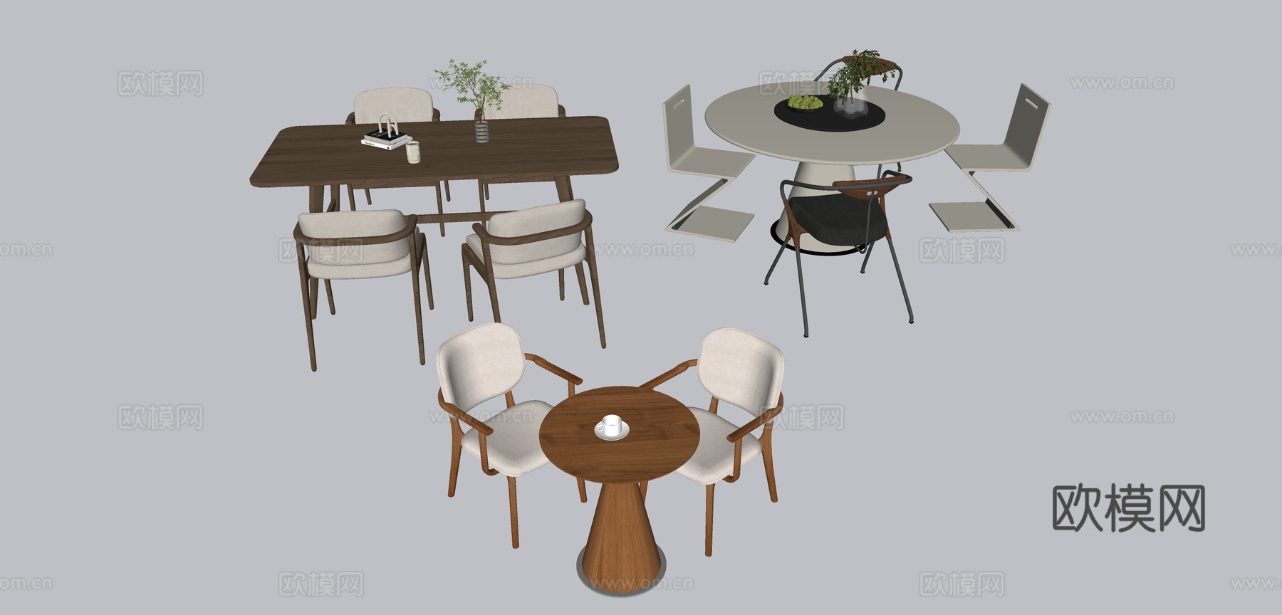 家具 餐桌su模型