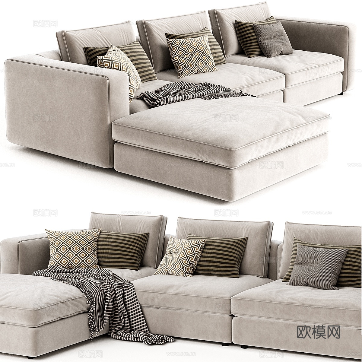 Blanche Soho 沙发3d模型下载