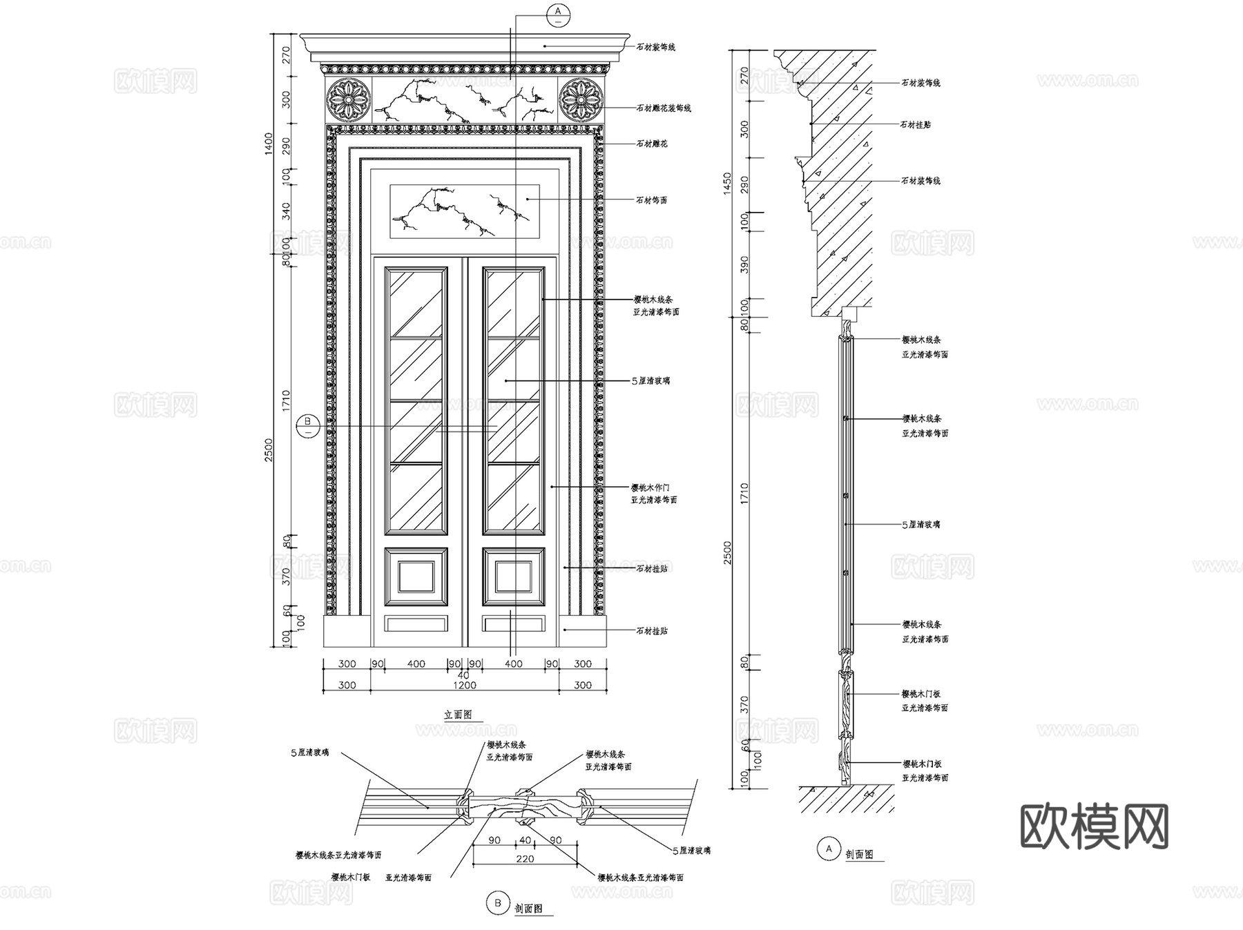 古建园林大门房间门大样图块CAD施工图集 474套cad施工图