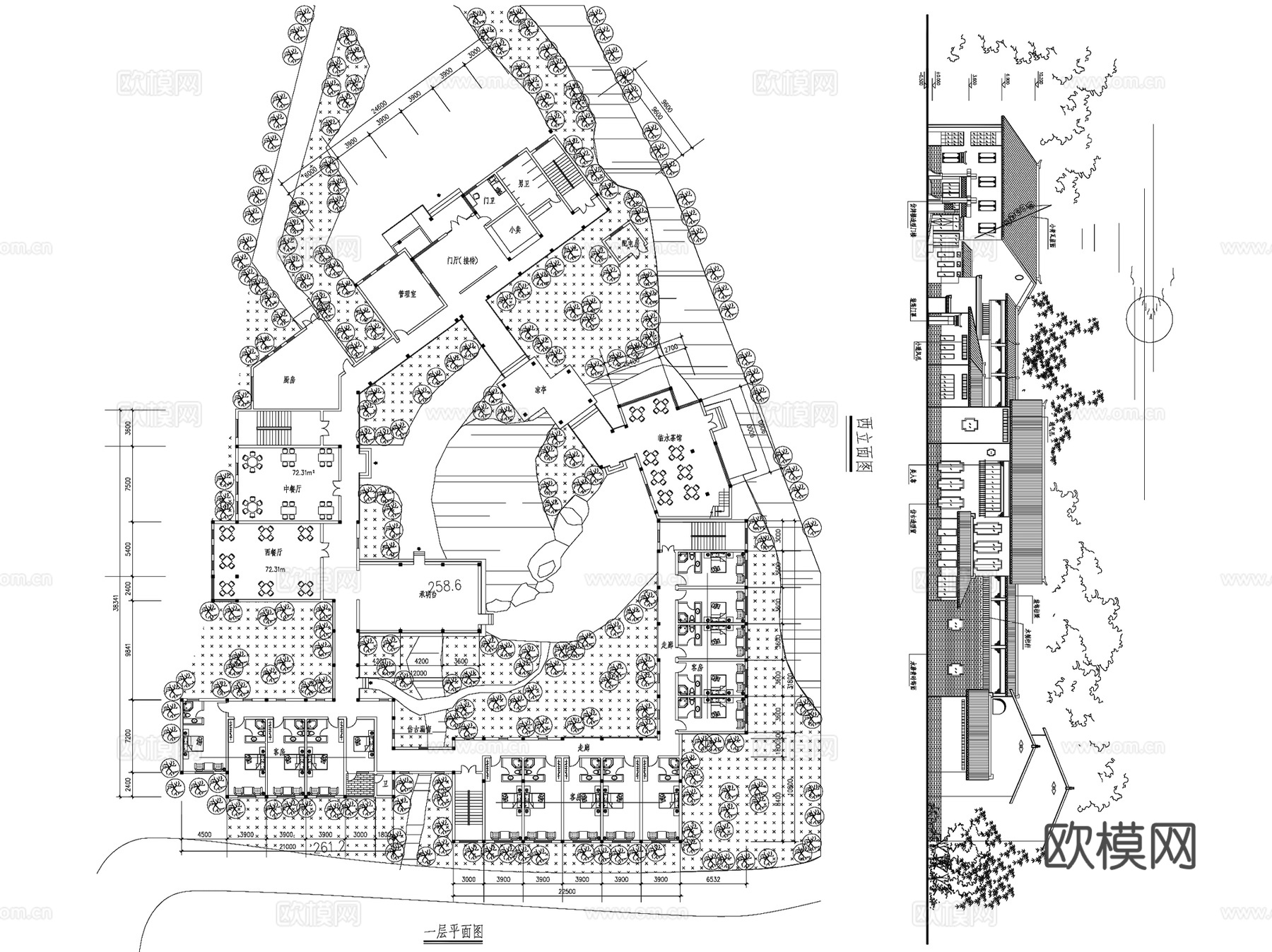 徽派风格建筑CAD施工图详图集 23套cad施工图