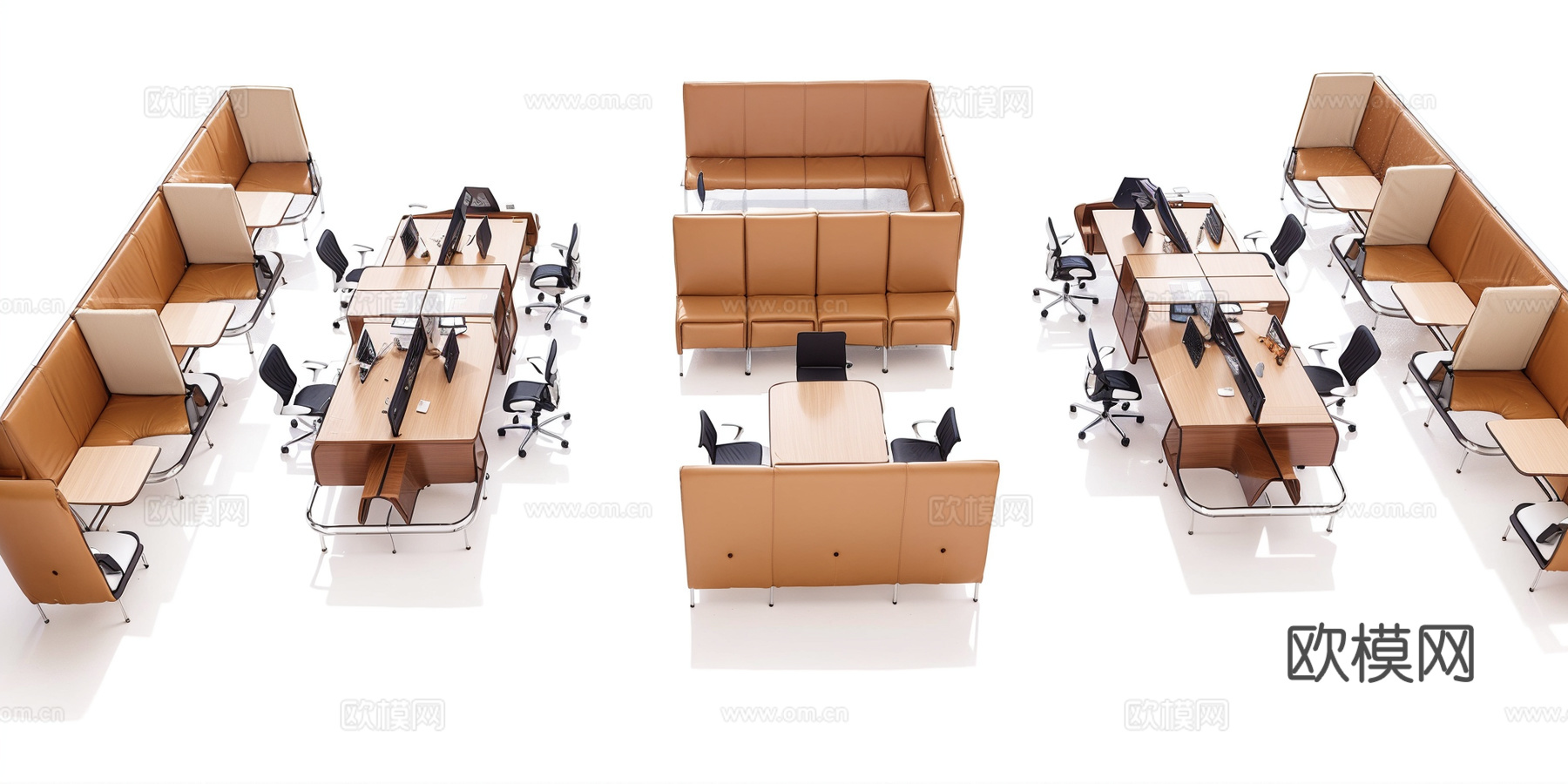 休闲桌椅su模型