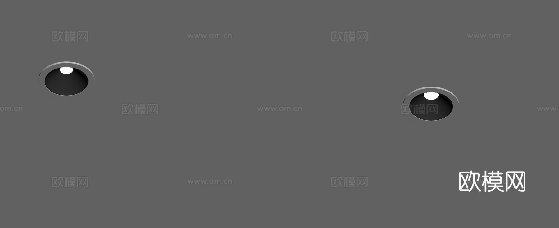 现代明装筒灯su模型