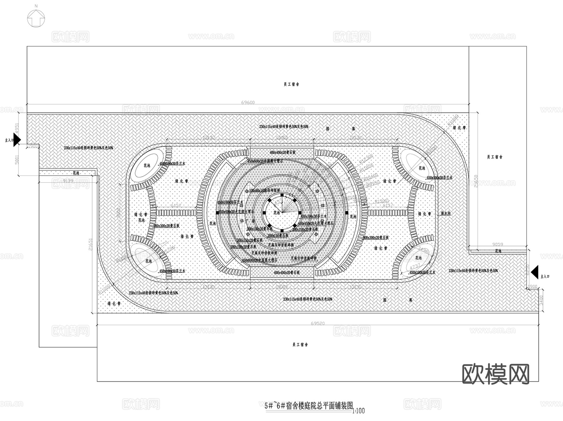工业园区产业园厂区规划设计 CAD图集 48套cad施工图