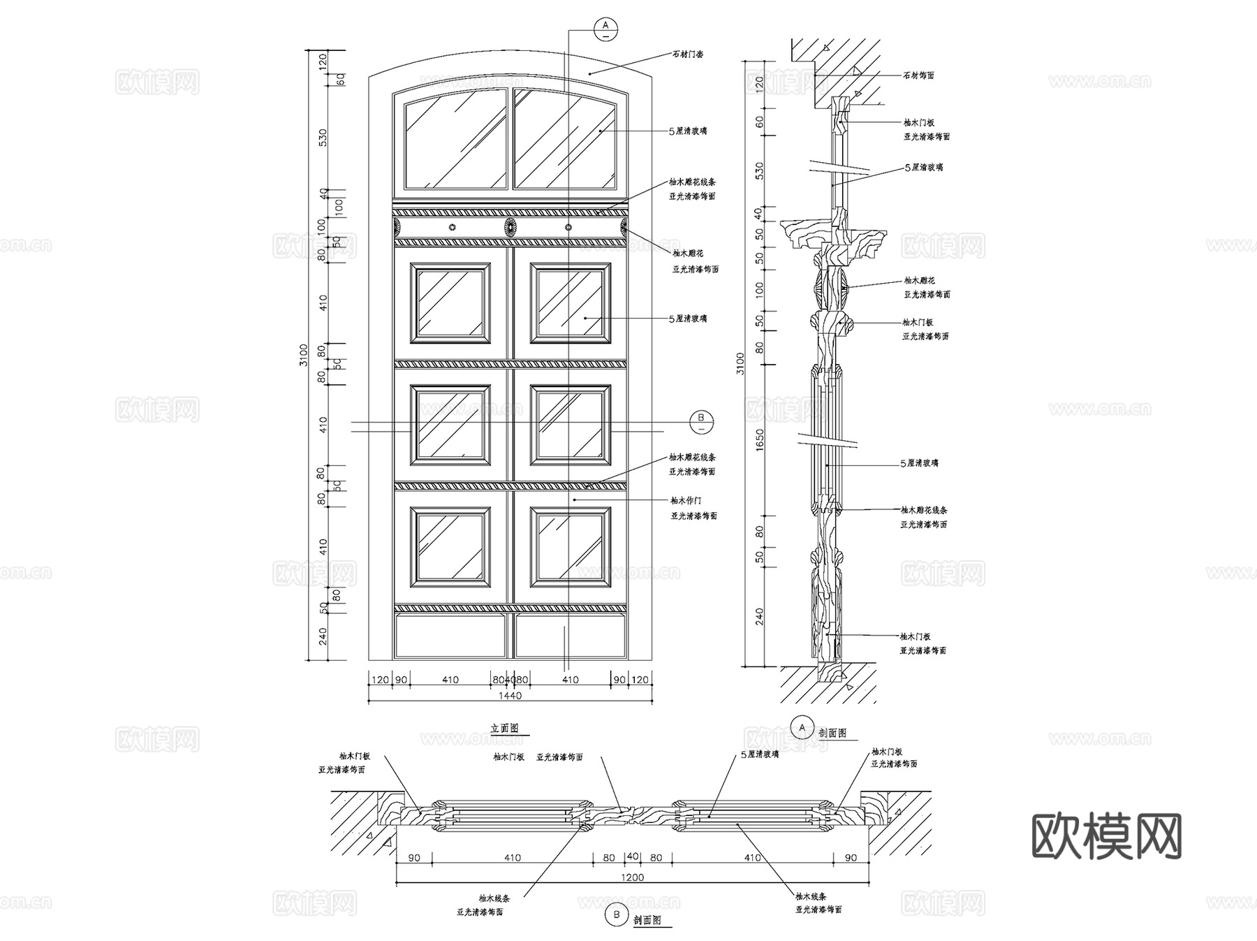 古建园林大门房间门大样图块CAD施工图集 474套cad施工图