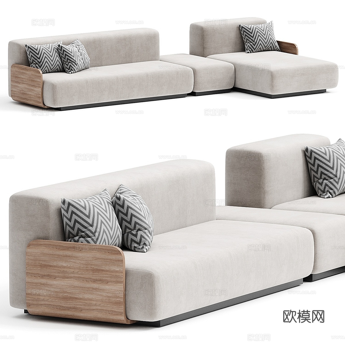 KLASTER 沙发由 prostoria 设计3d模型下载