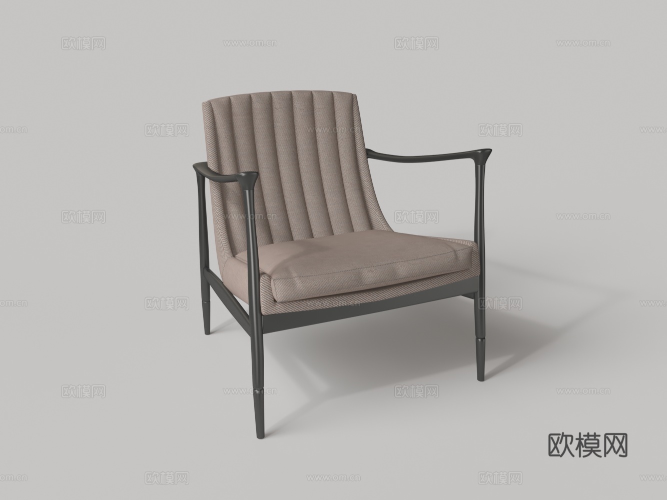 现代布艺休闲椅3d模型