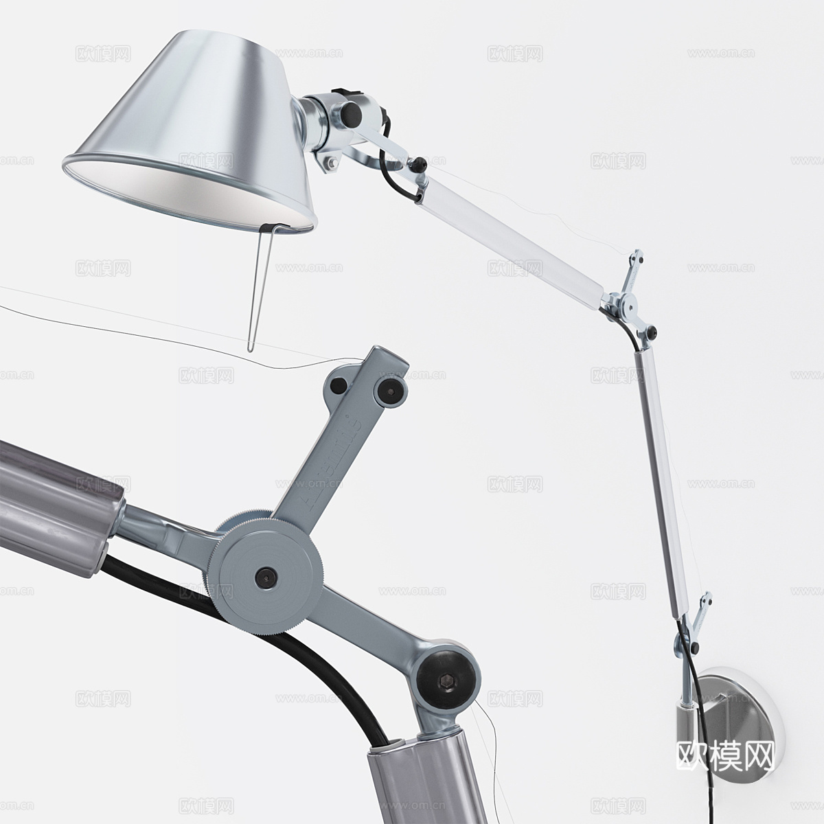 Artemide tolomeo 包豪斯壁灯 金属壁灯su模型