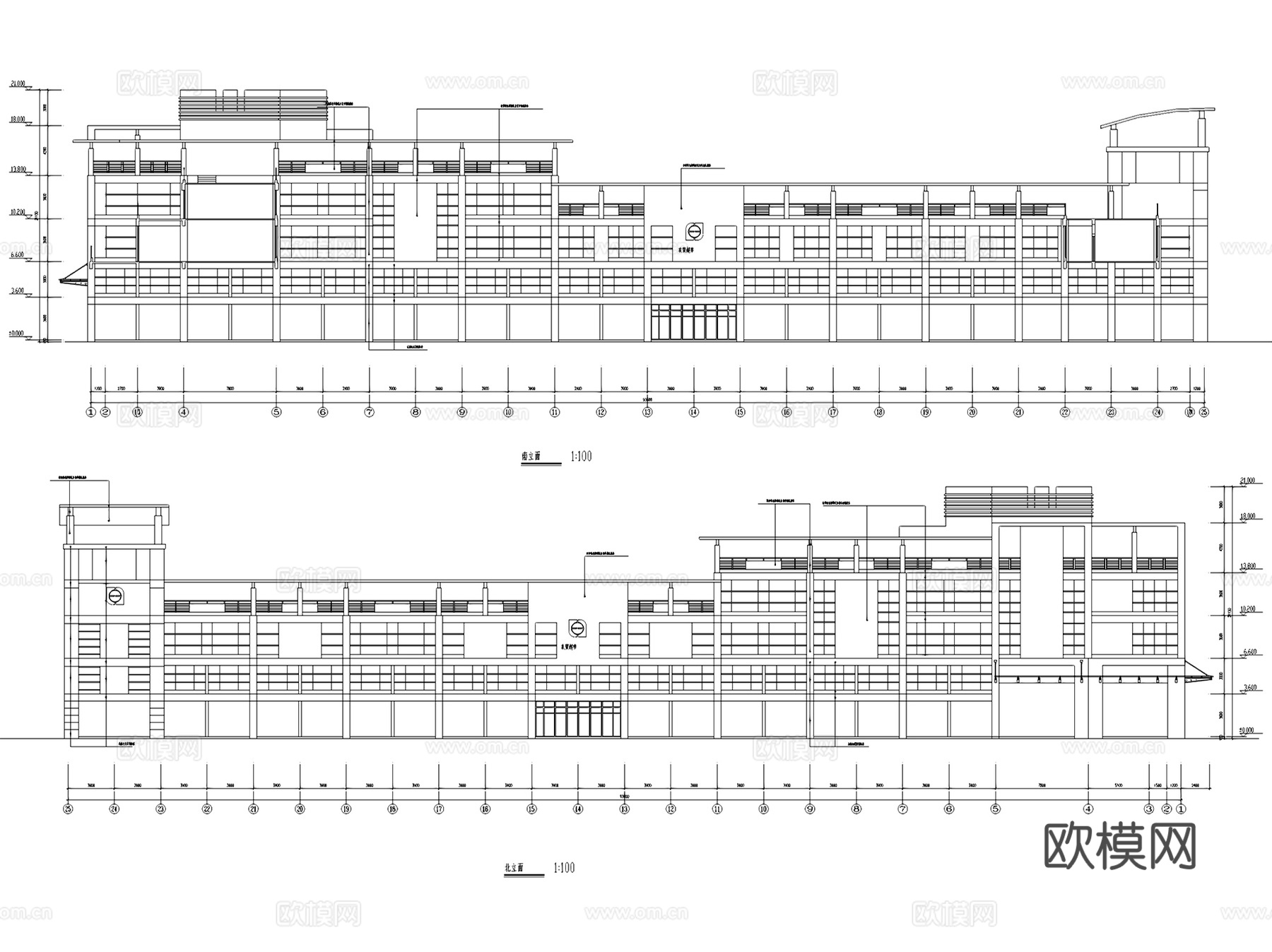 农贸批发综合百货菜市场建筑CAD施工图集 40套cad施工图