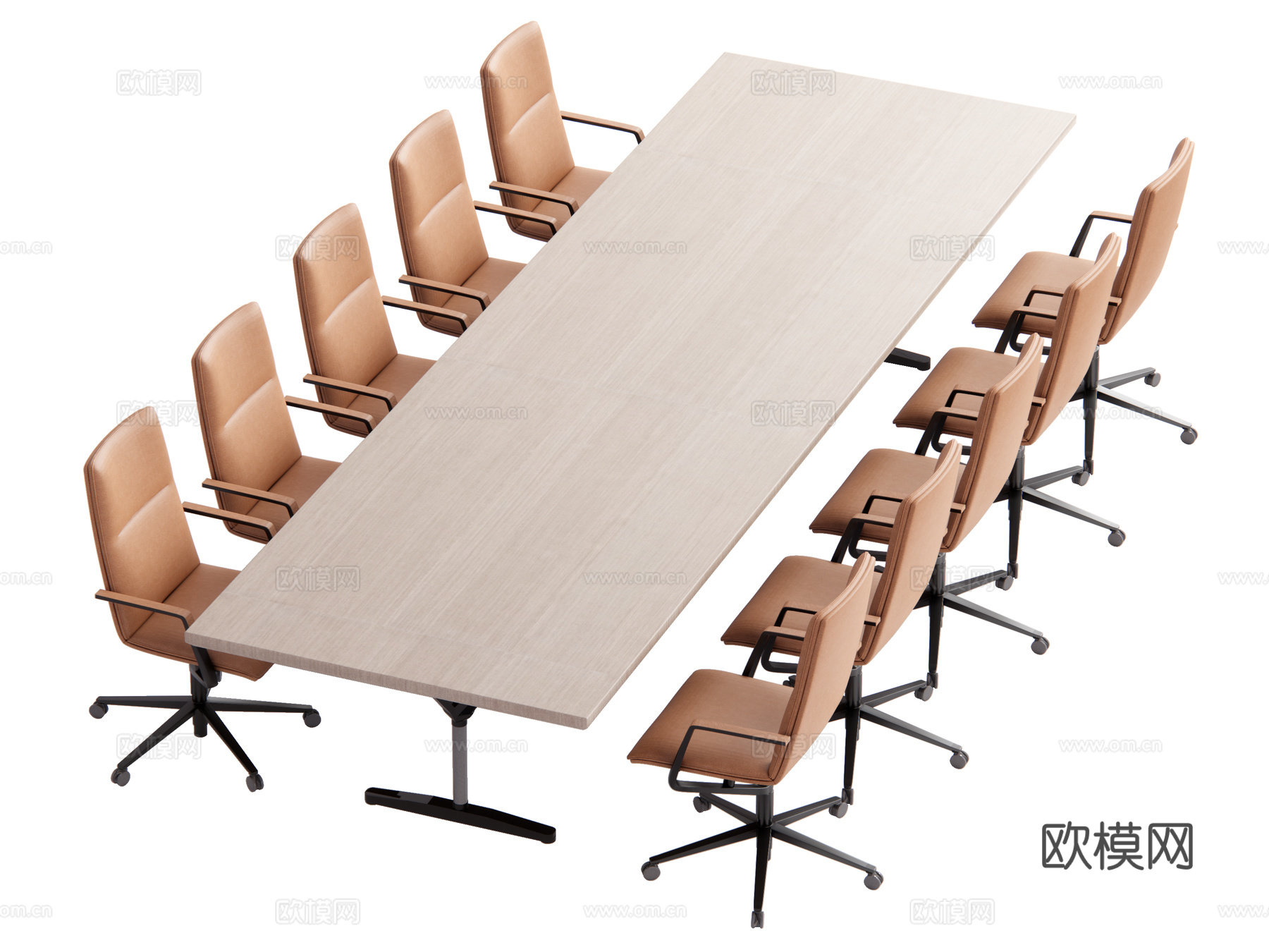 现代会议桌su模型