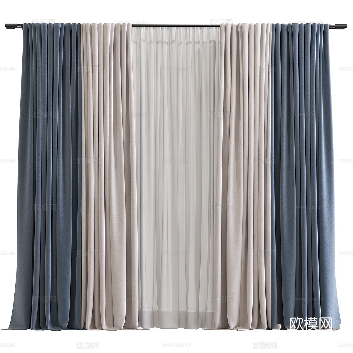 窗帘 #2783d模型下载