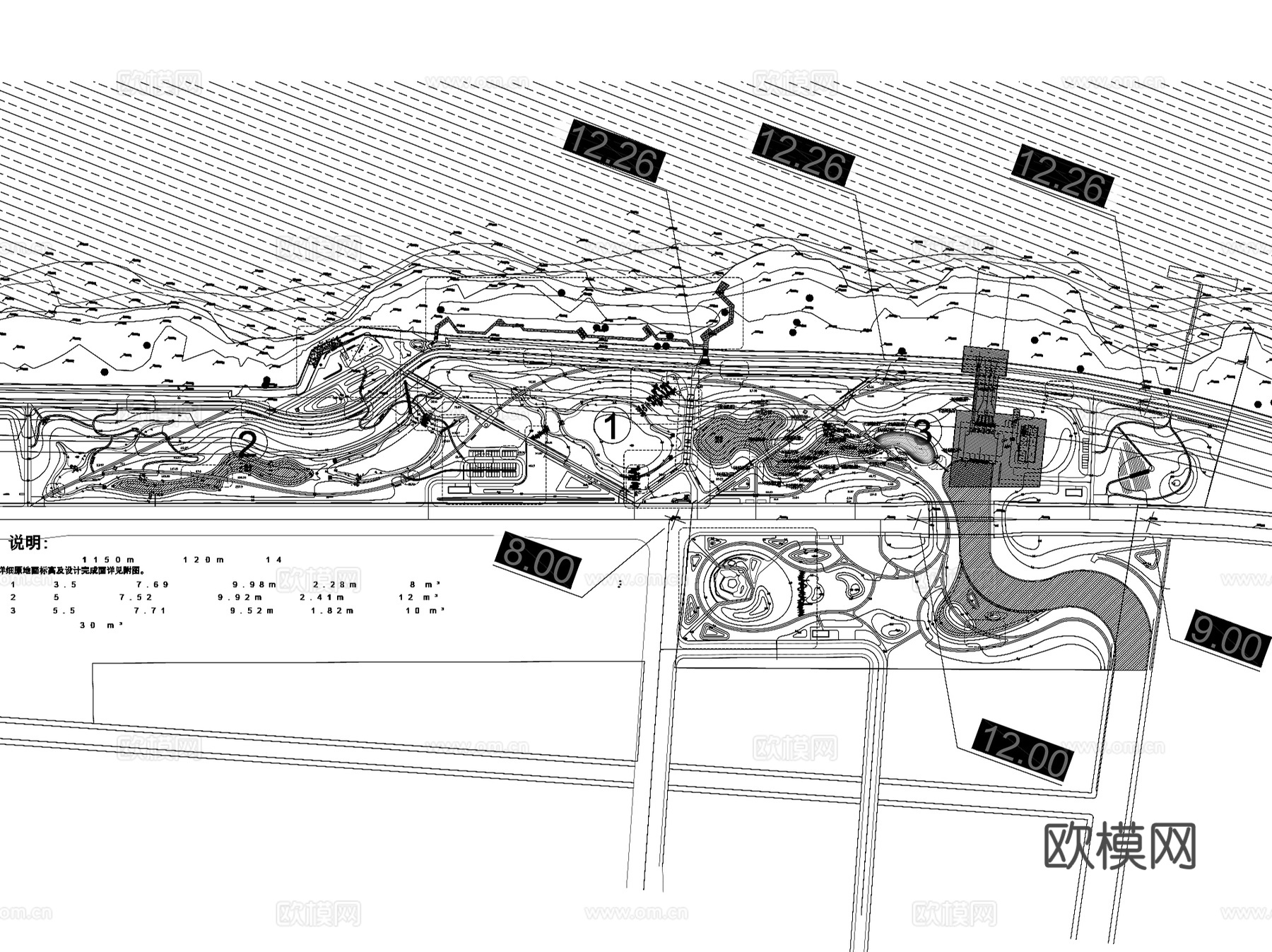 南京生态科技岛滨江风光带生态湿地公园景观CAD施工图全套cad施工图