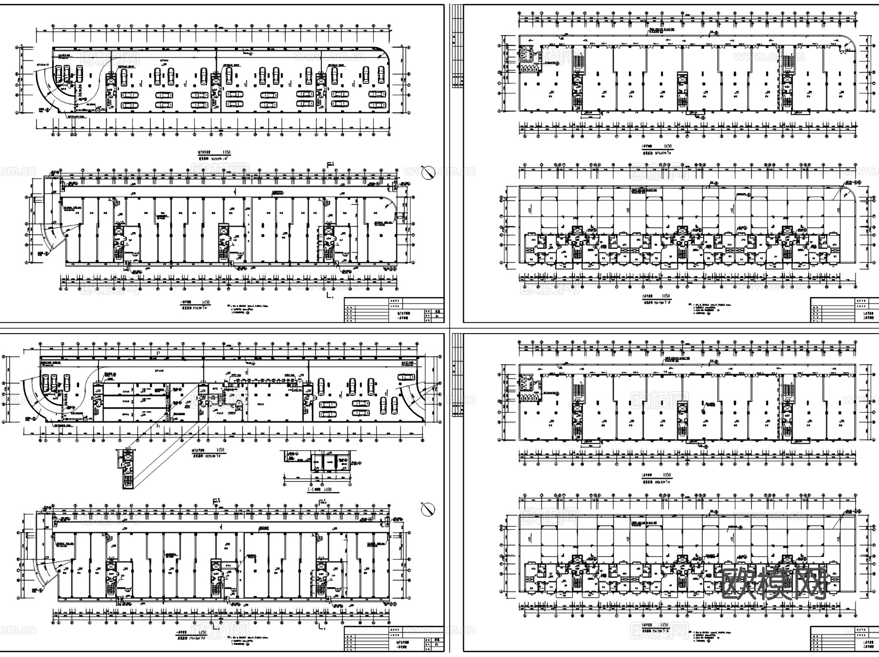 商业住宅综合楼公寓建筑CAD施工图集 50套cad施工图