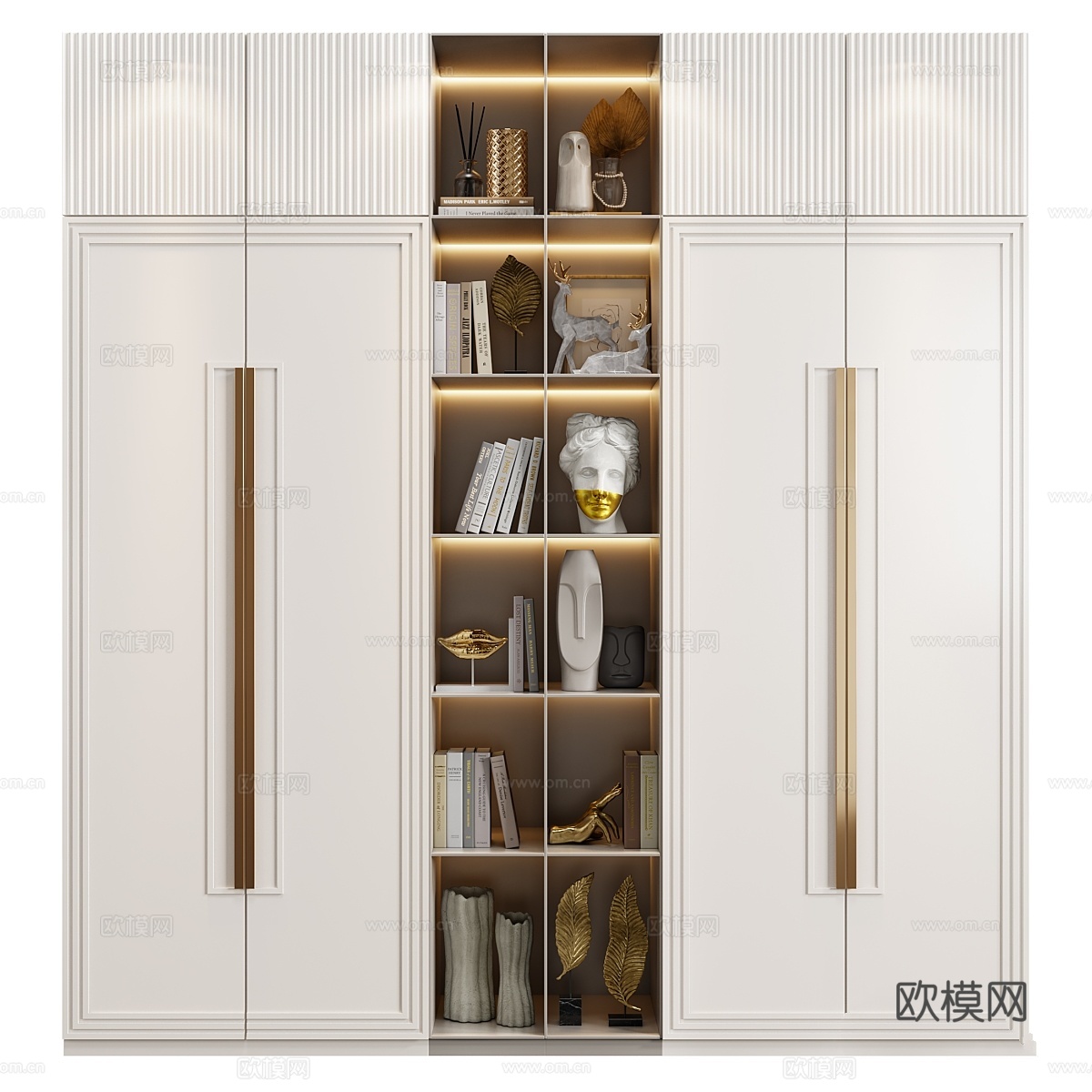 新古典主义衣柜 233d模型下载