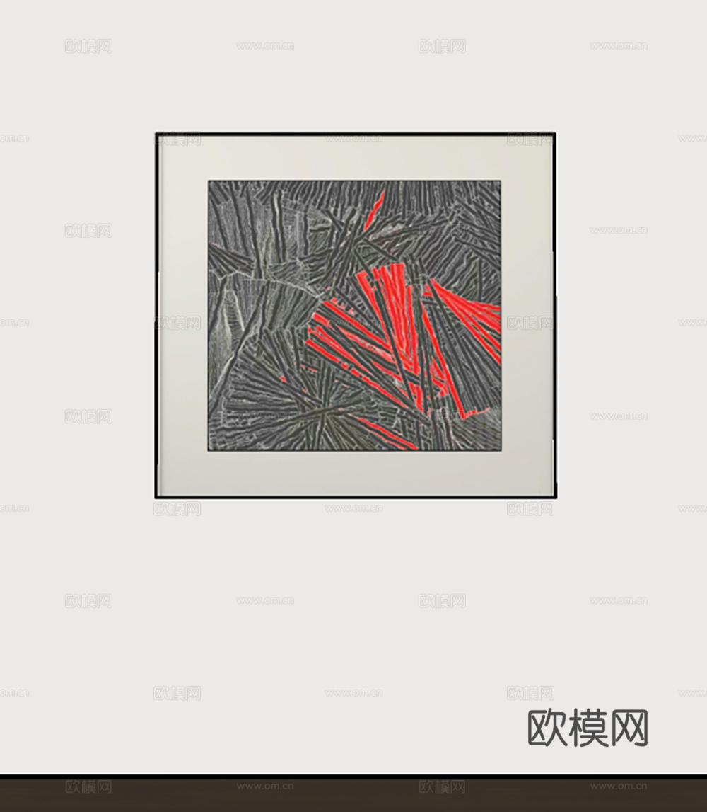 现代装饰挂画su模型